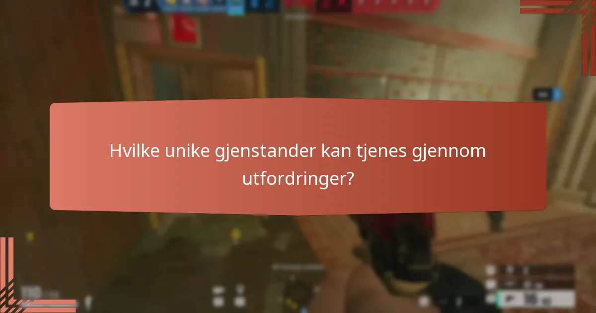 Hvilke unike gjenstander kan tjenes gjennom utfordringer?